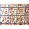 Doré et rouge cuivre série mosaïque botanic 5 cm épaisseur 8 mm vendu à la pièce