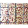 Mosaique rouge cuivré et doré brillant botanic 8 mm épaisseur par plaque de 32 cm