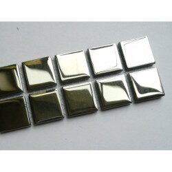 Gris argenté mosaïque lisse vetrocristal 2.5 cm par 12 carreaux