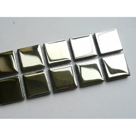 Gris argenté mosaïque lisse vetrocristal 2.5 cm par 12 carreaux