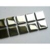 Gris argenté mosaïque lisse vetrocristal 2.5 cm par 12 carreaux