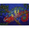 Salamandre en mosaïque modèle à reproduire en loisir créatif