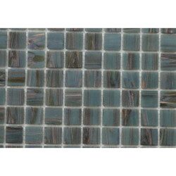 Gris ardoise gemme mosaïque pate de verre par 25 carreaux