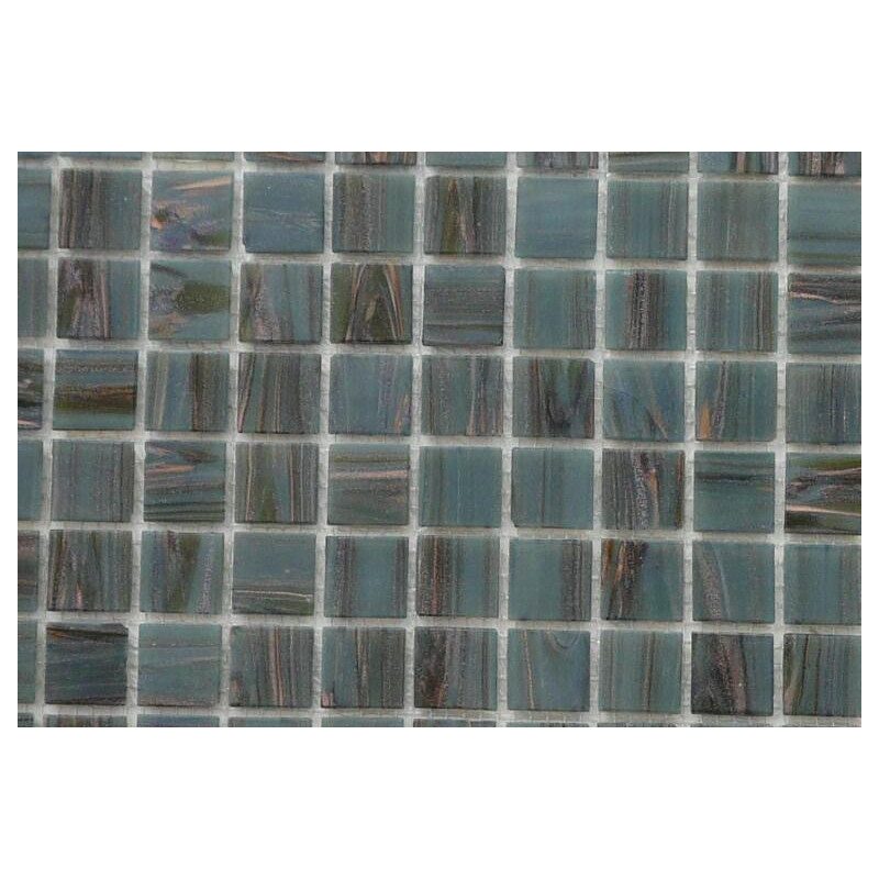 Gris ardoise gemme mosaïque pate de verre par 25 carreaux
