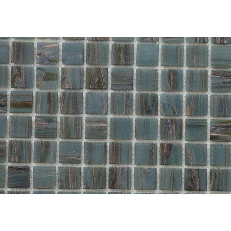 Gris ardoise gemme mosaïque pate de verre par 25 carreaux