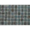 Gris ardoise gemme mosaïque pate de verre par 25 carreaux