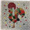 Coq avec verre modèle mosaïque