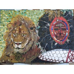 Afrique image en mosaïque sur le thème africain
