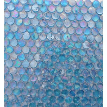 Bleu cyan bille de verre nacré rond translucide par 100 g