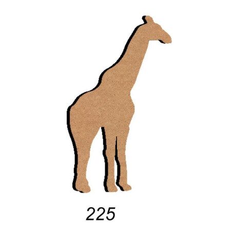 Girafe 18 par 10 cm support bois mdf pour mosaïque