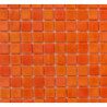 Mosaïque orange foncé émaux de Venise vendu par 25 carreaux de 1.5 par 1.5cm