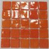 Mosaïque orange foncé émaux de Venise vendu par 25 carreaux de 1.5 par 1.5cm