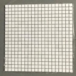 Blanc mosaïque pâte de verre blanc 1.5 cm par plaque 32.5 cm