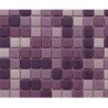 Mosaïque rose mauve émaux de verre 2 cm épaisseur 7 mm par 25 carreaux