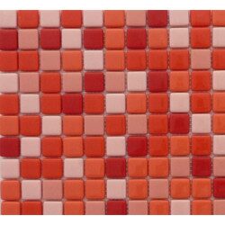 Orange mosaïque orange foncé terracotta émaux 2 cm 5mm épaisseur par plaque 32 cm