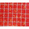 Rouge orange floral mosaïque paillette 2.5 cm par 6 carreaux