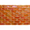 Orange mosaïque galet de verre orange calisson nacré par plaque de 29 par 29 cm