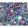 Millefiori déclassé mosaïque mix couleurs diamètre de 4-12 mm par 50g pour fusing