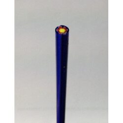 Millefiori bleu cobalt fleur rouge tige de verre pour mosaïque diamètre de 4 à 6 mm 30 cm