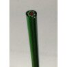 Millefiori vert fleur blanche tige de verre pour mosaïque diamètre de 4-6 mm 30 cm