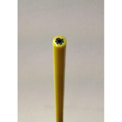 Millefiori jaune fleur bleu tige de verre pour mosaïque diamètre de 4-6 mm 30 cm
