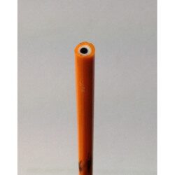 Millefiori orange coeur rond tige de verre pour mosaïque diamètre de 4 à 6 mm 30 cm