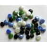 Mix billes de verre plates opaques 20 mm par 200 grammes