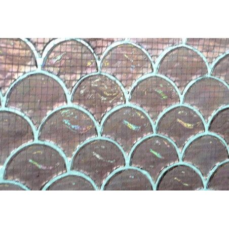 Rose mauve mosaïque écaille en verre nacré vendu par 4