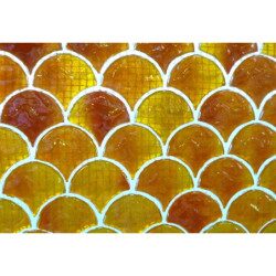 Orange mosaïque écaille en verre nacré vendu par 4
