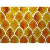 Orange clair mosaïque palmette en verre nacré vendu par 4