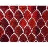 Rouge mosaïque palmette en verre nacré vendu par 4