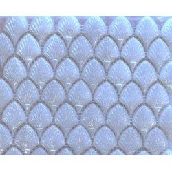 Blanc mosaïque palmette en verre nacré vendu par 4