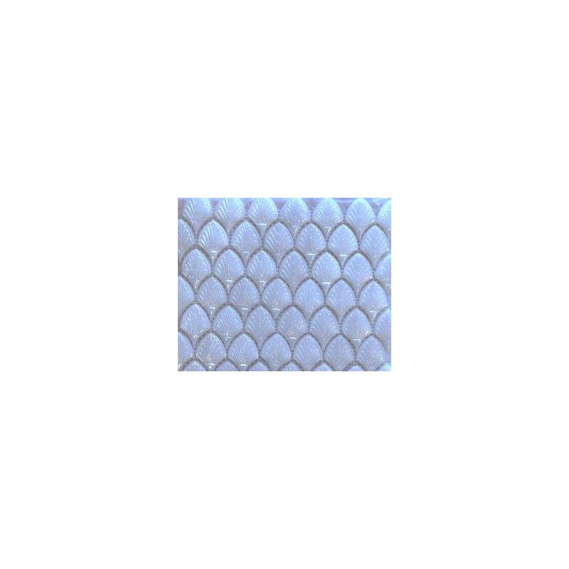 Blanc mosaïque palmette en verre nacré vendu par 4