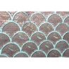 Rose mauve mosaïque écaillle nacré par plaque de 28 par 29.5 cm