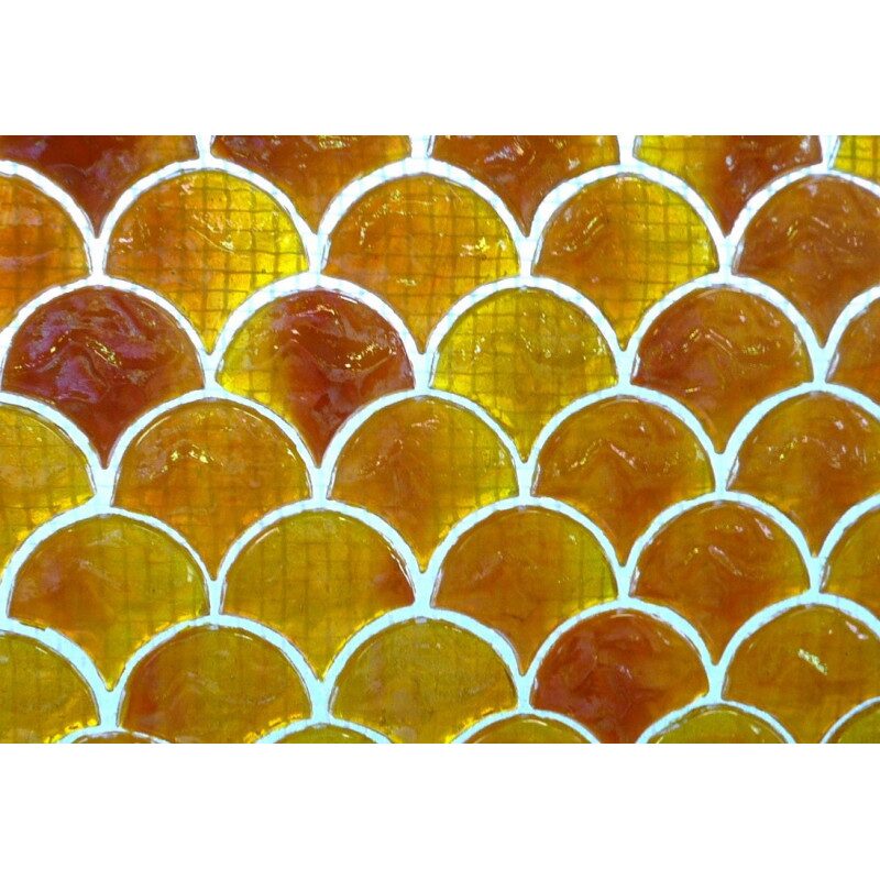 Orange mosaïque orange écaille orange nacré par plaque de 28 par 29.5 cm
