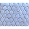 Blanc mosaïque palmette nacré par plaque 31 cm