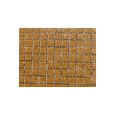 Mosaïque brun chamois martélé vetrocristal 2.5 par 2.5cm par 100g