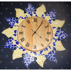 Pendule horloge en mosaïque image modèle pour loisirs créatifs
