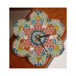 Pendule horloge en mosaïque image modèle pour loisirs créatifs