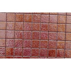 Rouge métallisé mosaïque émaux de Briare cuivre vendu à la tesselle