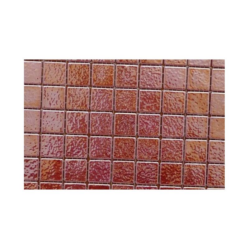 Rouge métallisé mosaïque émaux de Briare cuivre vendu à la tesselle