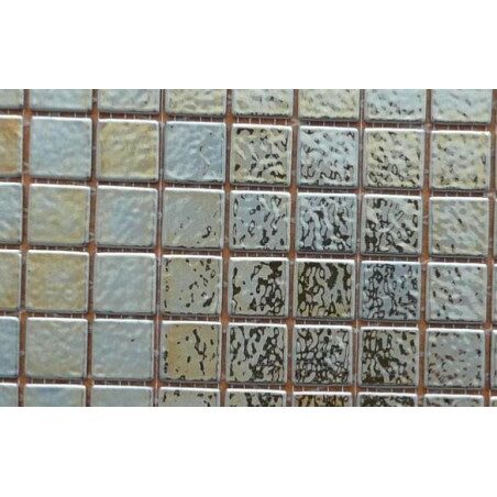 Brun vert métalisé mosaïque émaux de Briare titane vendu à la tesselle