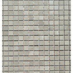Gris clair mosaïque 1.5 cm marbre brillant plaque 30.5 cm