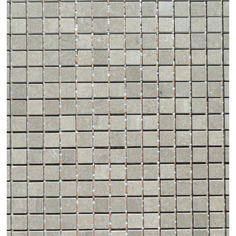 Gris clair mosaïque 1.5 cm marbre brillant plaque 30.5 cm