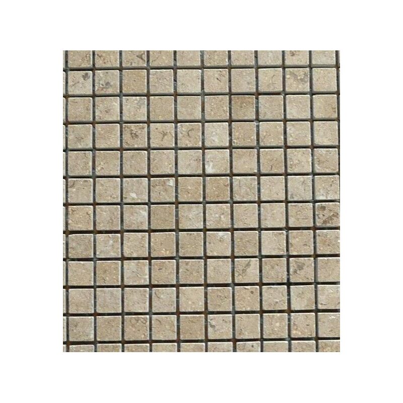 Brun chamois clair brillant mosaïque 1.5 cm marbre plaque de 30.5 par 30.5 cm