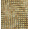 Brun ocre brillant mosaïque 1.5 cm marbre plaque de 30.5