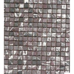 Brun rouge bordeaux blanc mat mosaïque 1.5 cm marbre plaque de 30.5 cm