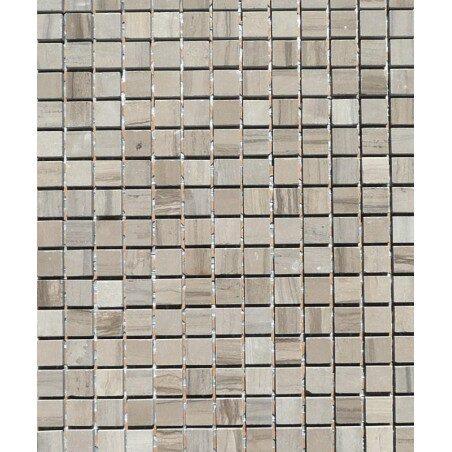 Gris nuage brillant mosaïque 1.5 cm marbre plaque de 30.5 cm