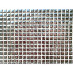 Gris argent micro mosaïque brillant 10mm plaque 30 cm