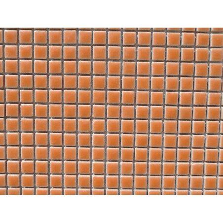 Orange clair micro mosaïque brillant plaque 30 cm